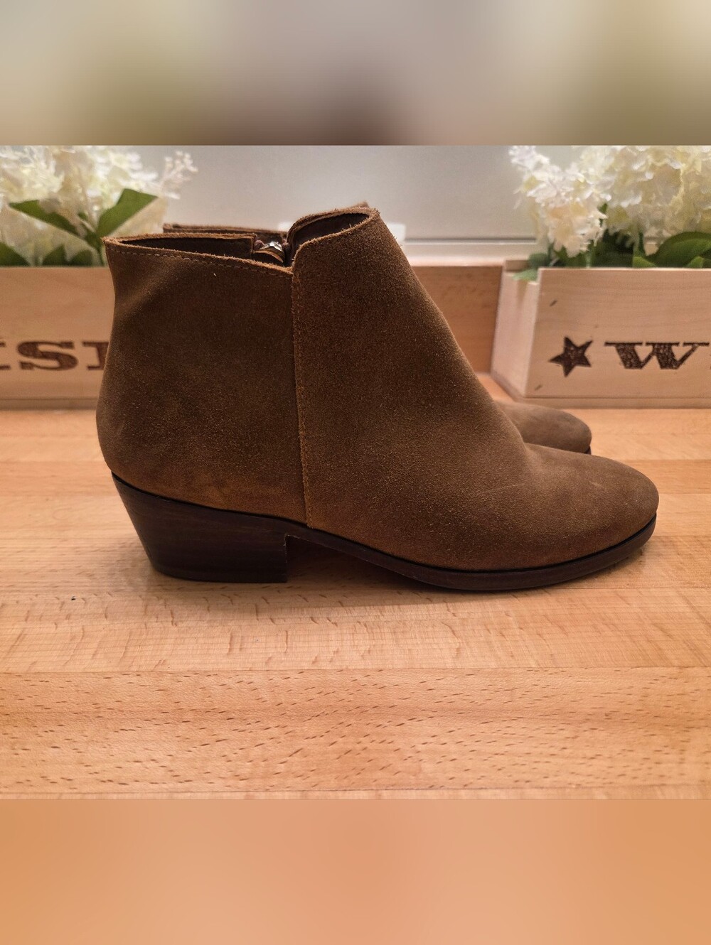 Thursday Boot Company Downtown Suede Ankle Booties Golden Brown Womens Size 7